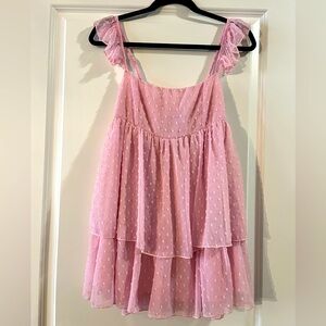 Lucy in the Skin Pink Babydoll Style Dress